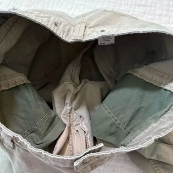 VTG Levi’s Silver Tab Pants Mens 36x32 Khaki Baggy Wide Leg Cargo Skater Y2K - Picture 8 of 11